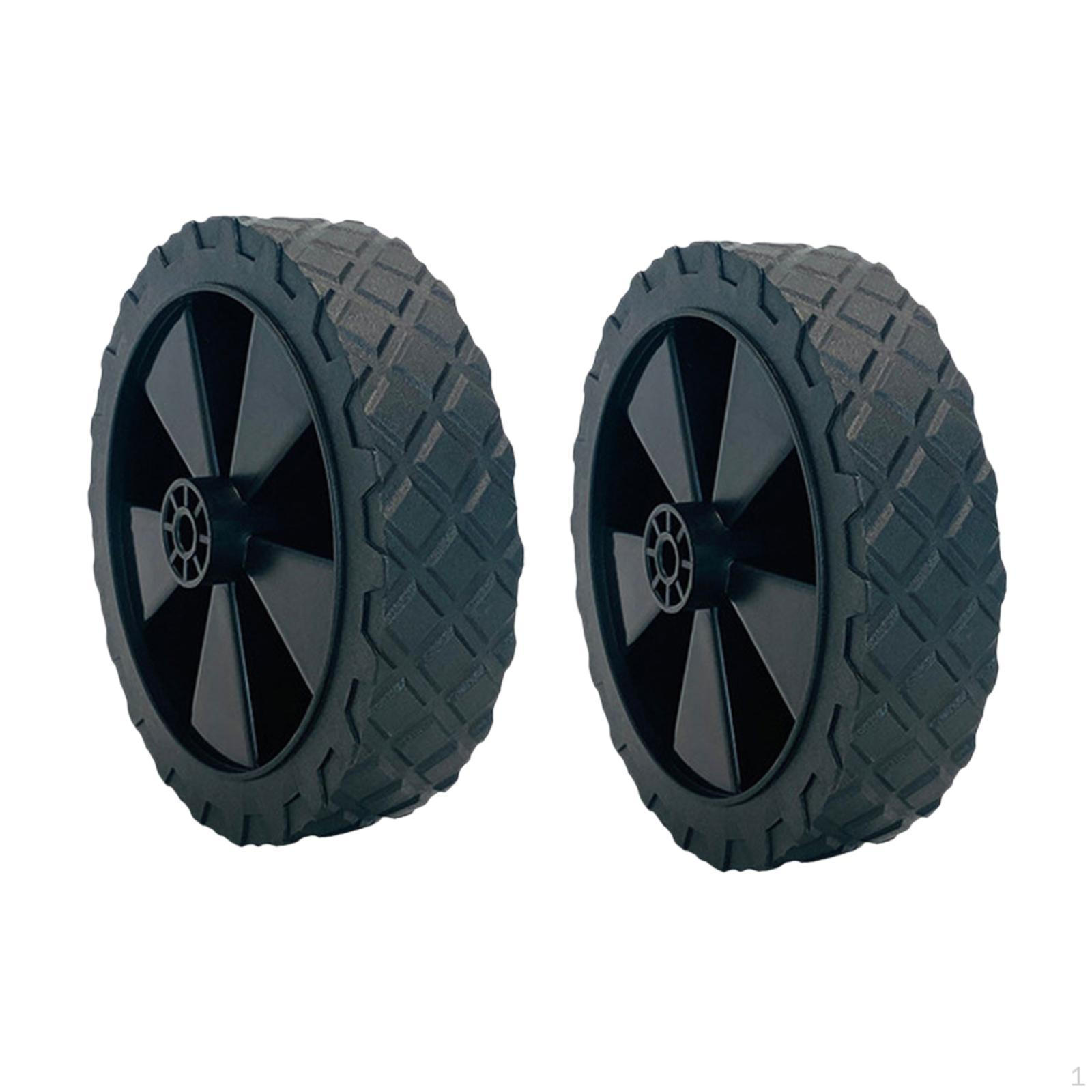 

2 Pieces Hand Truck Replacement Wheels, Easy to Install, 5 Solid Rubber Tire for Wheelbarrow Garden