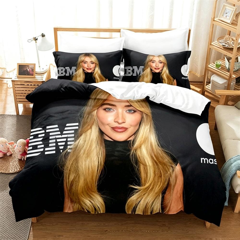 Singer S-Sabrina C-Carpenter Duvet Cover Set Home Style Bedding Soft Laundry Cotton Bed 2/3 Piece Set Student Dormitory Gift