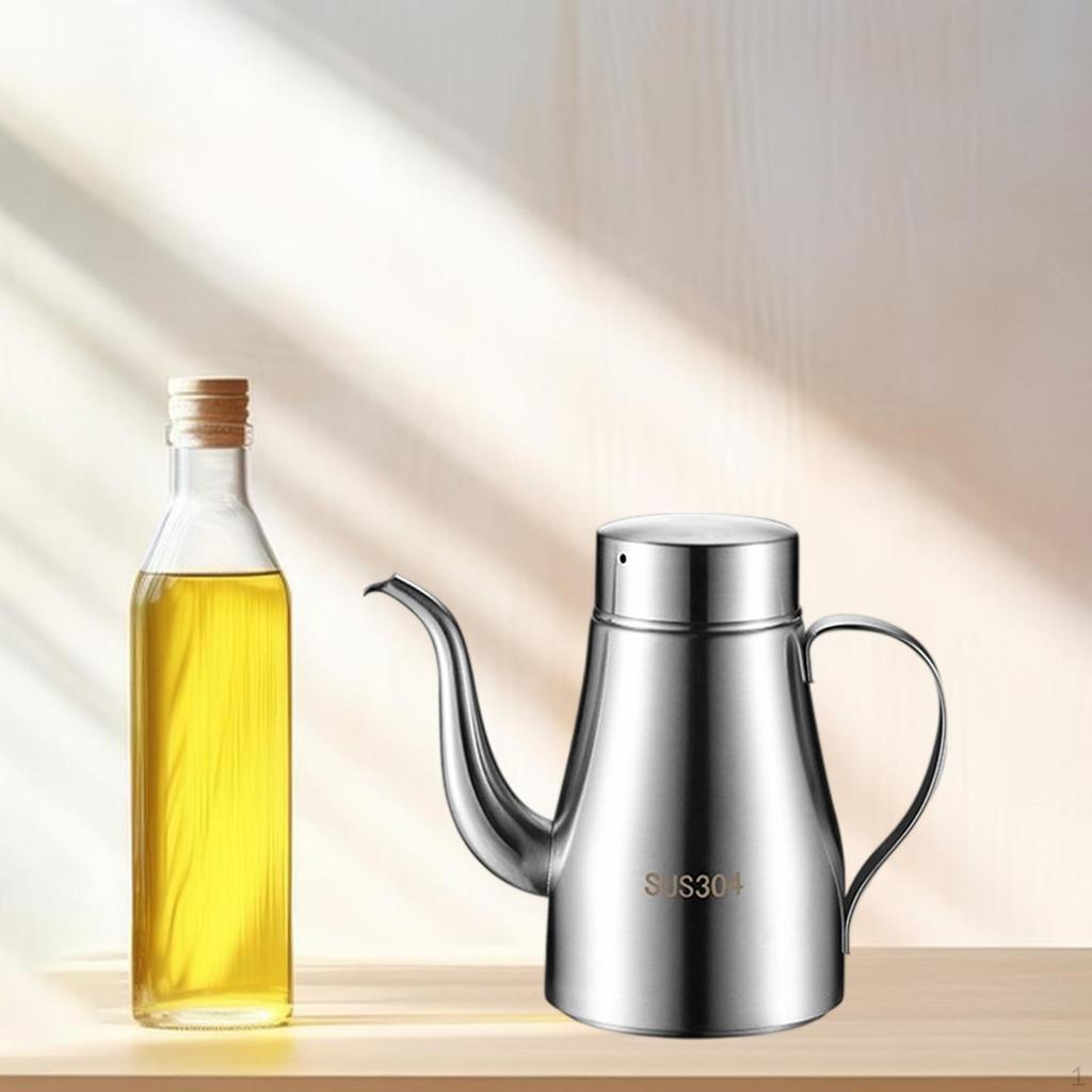Cook Oil Dispenser with Lid Storage Can Cookware for Restaurant Barbecue Pizza Shop Coffee