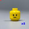8pcs MOC Blocks Boys and Girls Face Head Figure Expression Part Learning Construction Bricks Playthings Ideal For Kids