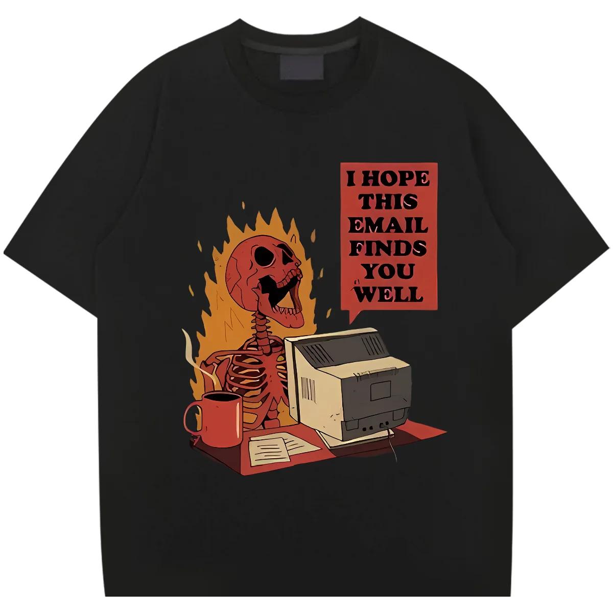 

O-Neck Oversized Loose Tee Fire Harajuku For Men Tshirt Graphic Printing Hip-Hop Tops Streetwear Clothes Breathable T Shirt XXXXXL