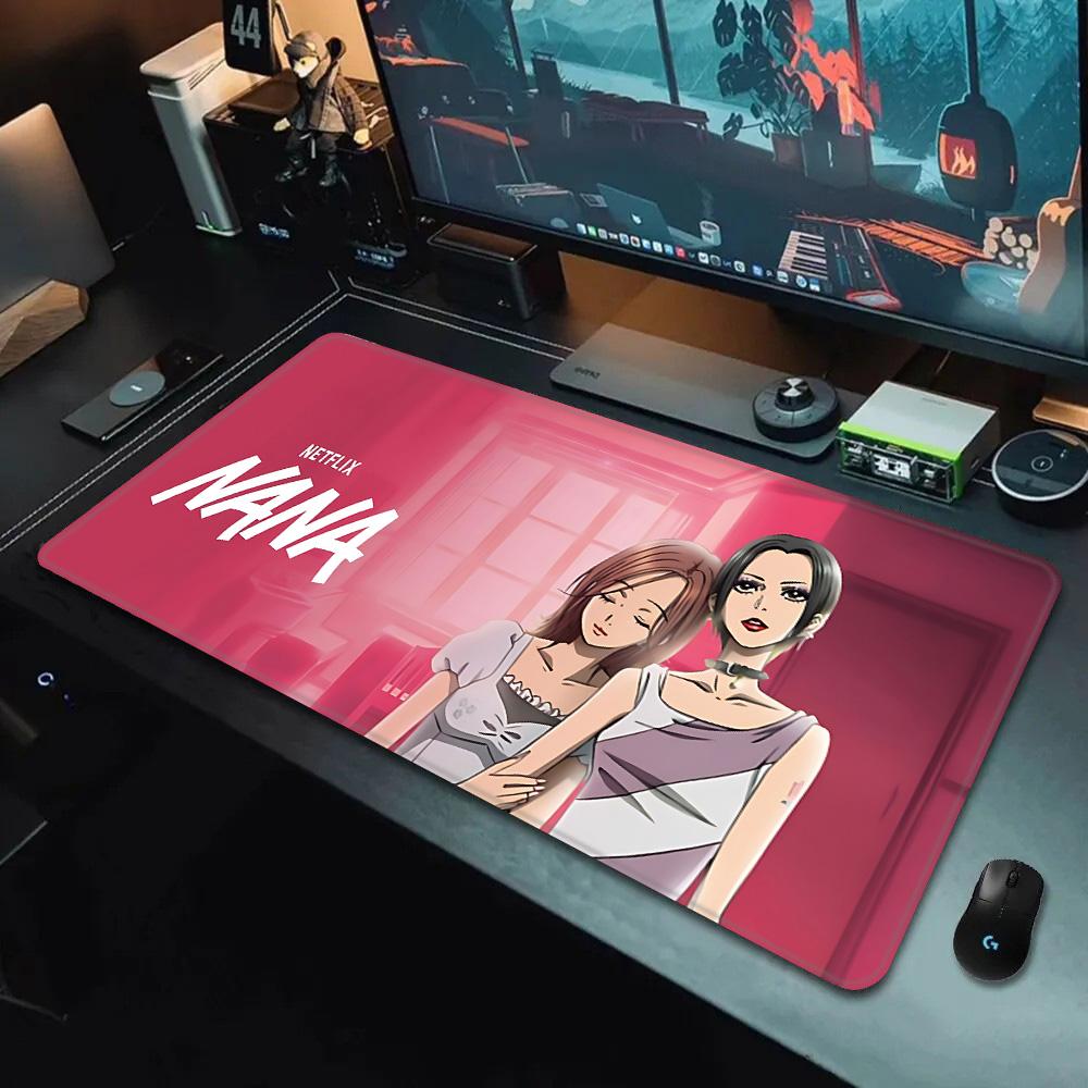 Anime NNana Osaki Mauspade HD-Druck für Computerspieler Verriegelungskante Rutschfestes Mauspade XXLxcm Tastatur PC Schreibtischunterlage