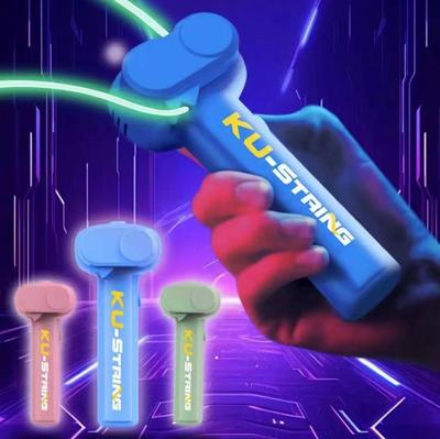 String Toy Loop Glow In The Dark Portable Rope Launcher Fidget Toy USB Electric Handheld String Cool Toy for Kids Gift