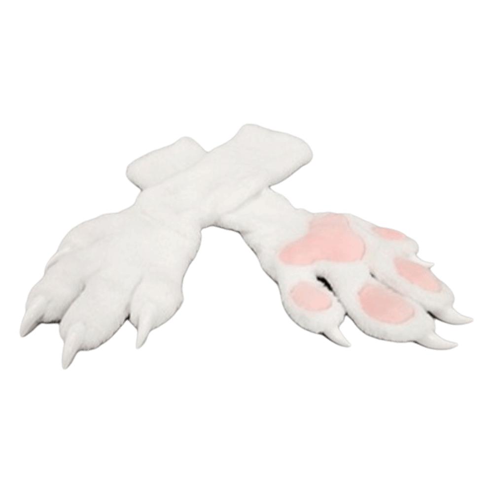 Guanto Zampa di Bestia Spesso Guanti Zampa di Gatto Peluche Lungo Guanti Artiglio di Gatto Cartone Animato Costume Cosplay