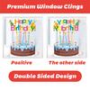Children's Birthday Party Decoration, Window Scene Arrangement, Cake Shop Glass Stickers, Window Static Stickers, Decorative Window Stickers