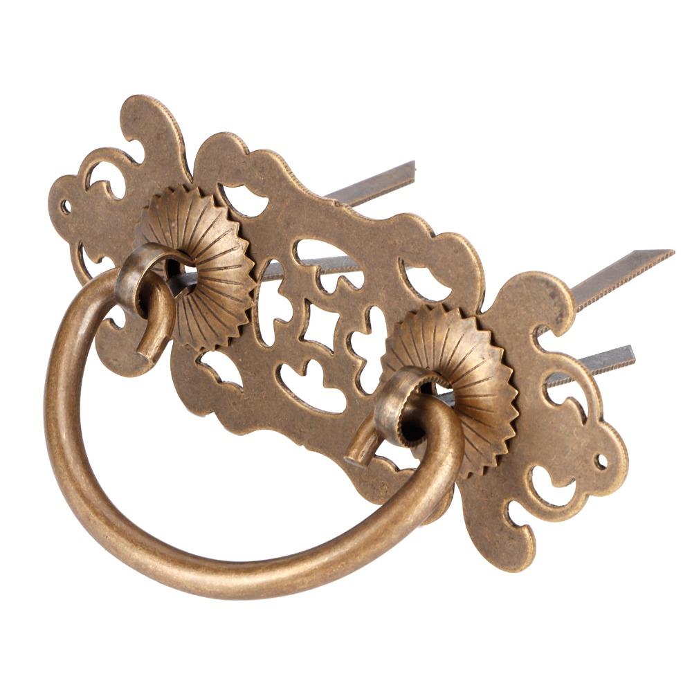 2pcs 10.2*4.1cm Drawer Handles Brass Furniture Handles Antique Cabinet Pulls  Drawers