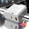 PD65W Universal Charger - CE, ROHS, FCC Certified, With Type-C QC3.0, Supports Australian, British, European, and American Standards, A+C Port.