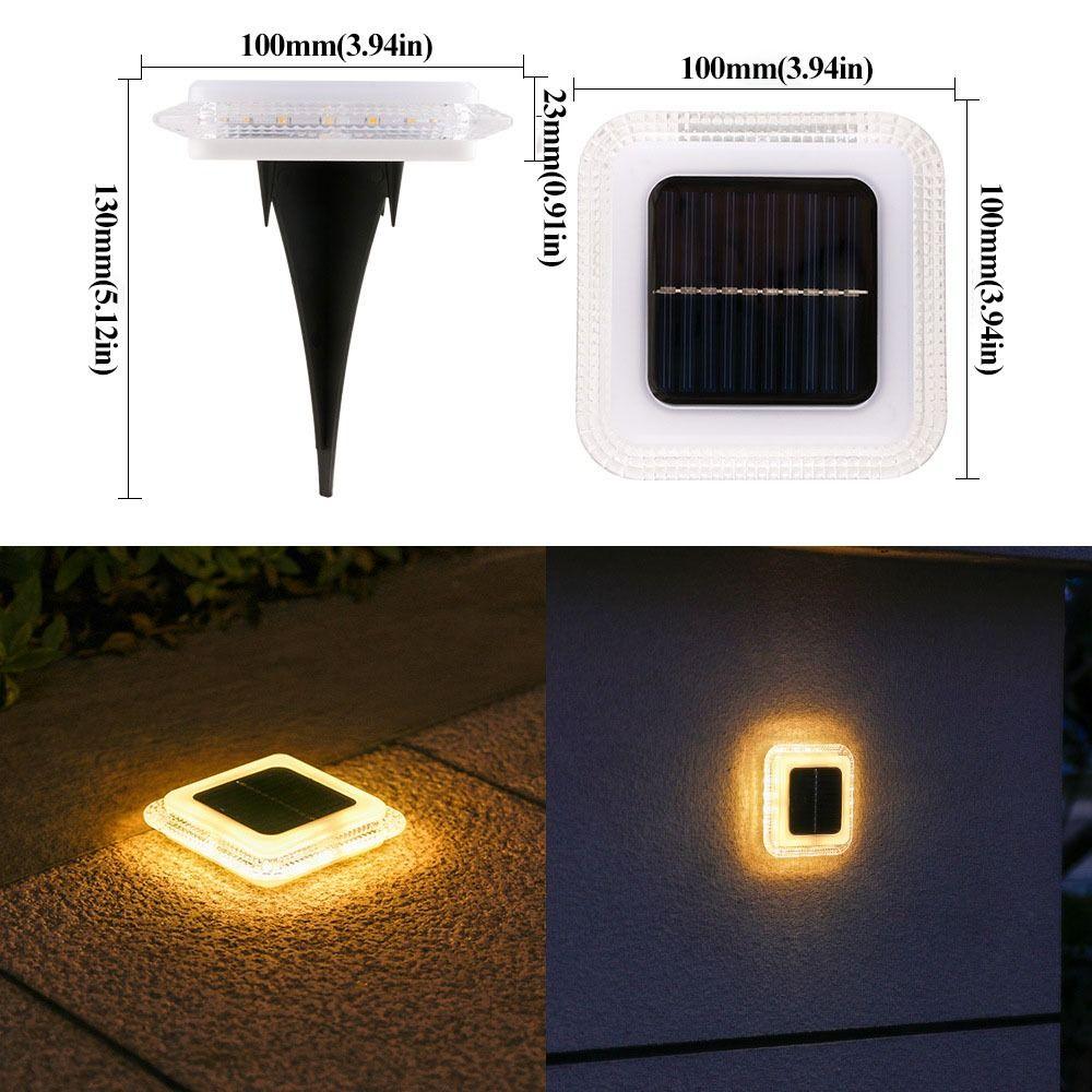 Waterproof Solar Ground Lights 360° LED LED Floor Lights Outdoor Landscape Lighting  Patio
