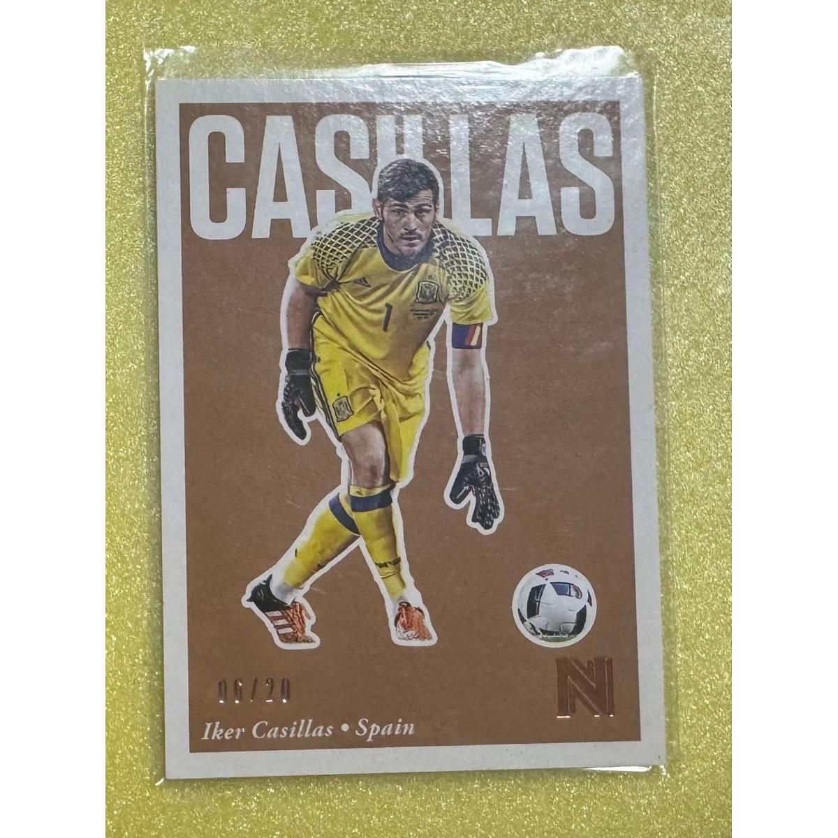 Used Iker Casillas Spain Soccer Card 06/20