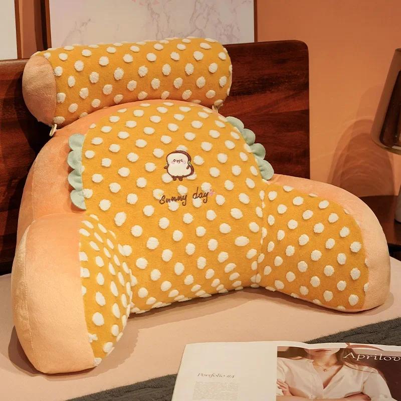 Plush Fur Soft Waist Pillow Bedhead Pregnant Women's Waist Protection Pillow Home Furnishing Sofa Decoration Printed Cushion