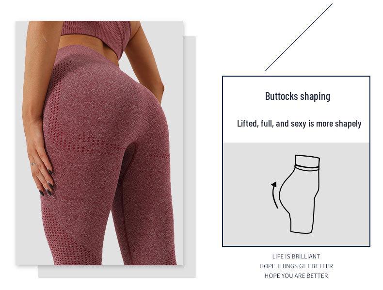 Damen High Waist Nahtlose Yoga- und Laufleggings