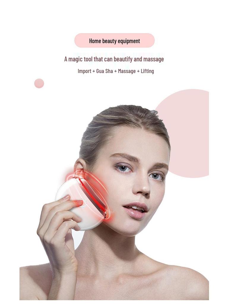 Gua Sha Vibrating Microcurrent Facial Massager with Light Therapy for Lifting and Firming