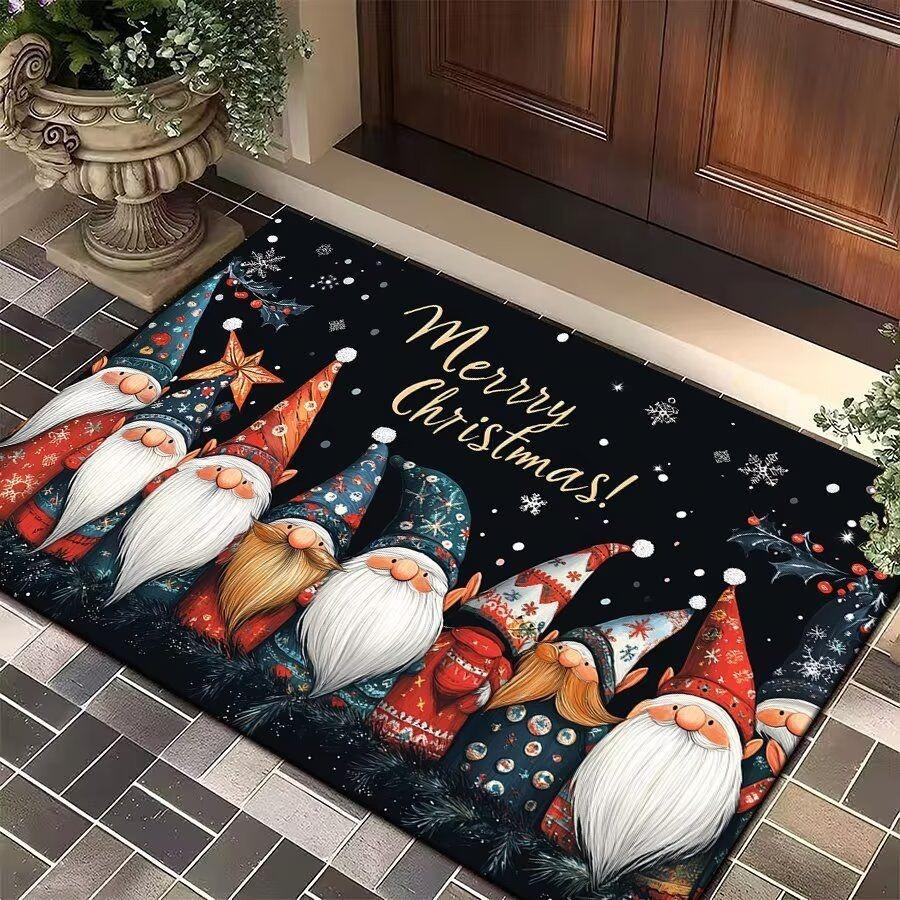 

Christmas Tree Santa Claus Elk Christmas Entry Door Floor Mat Festive Decorations Carpet Bathroom Anti-slip Mat Entrance Doormat 40X60CM
