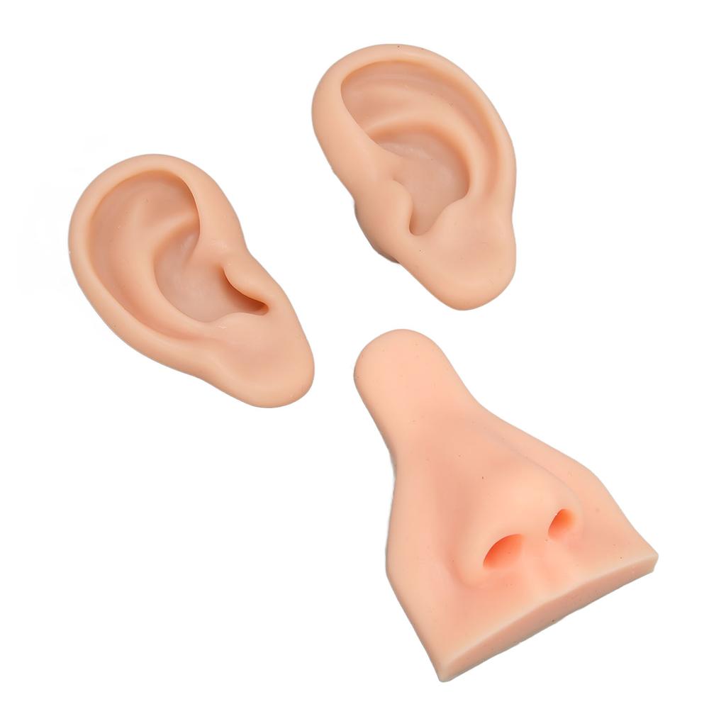 Silicone Piercing Model Soft Silicone Flexible Stretchy Reusable Human Body Piercing Practice Model