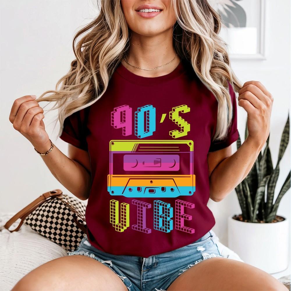 90s Vibe Retro Cassette Tape Unisexs Graphic Tee Pop Culture