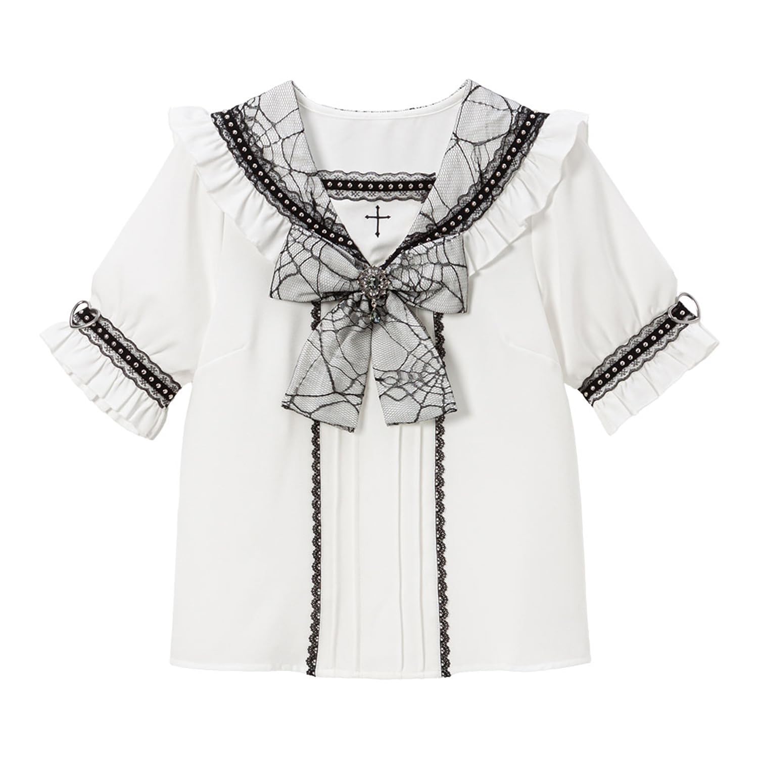 

Дорогая моя любовь Женская матроска из крестового и паутинного кружева, белая