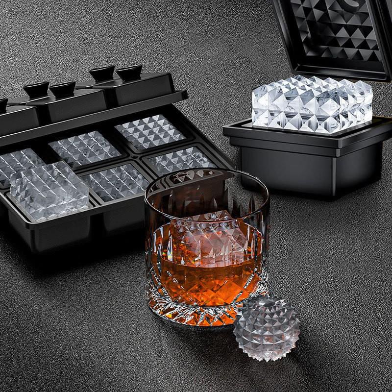 6 Diamond Ice Mold - Silicone Mold - Diamond Ice Mold Box Food Grade Silicone Ice Mold