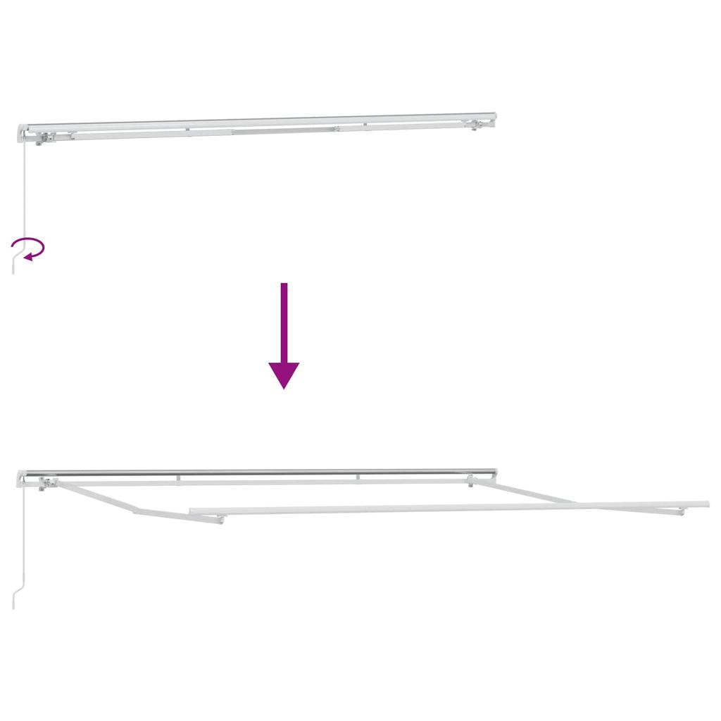 Retractable Awning Green and White 400 X 300 Cm