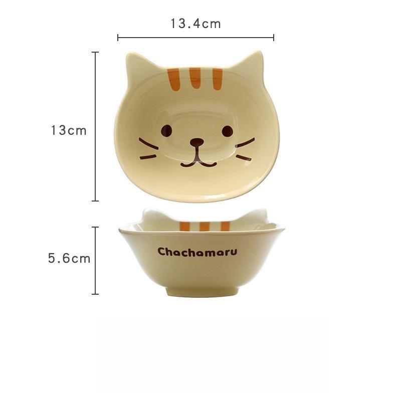 Japanese Cute Cat Dish Creative Ceramic Seasoning Dish Porcelain Dipping Saucer Plate Snack Plate Kitchen Supplies Tableware