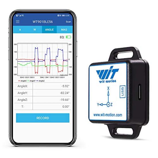 Accelerometer WT901BLECL MPU9250 High Precision Gyroscope Angle Magnetometer with Kalman Low Power AHRS IMU Sensor [5.0 + Inclinometer] 9-Axis +