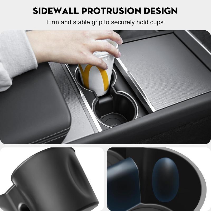 For Tesla Model Y Juniper Model 3 2025 Soft TPE Center Console Cup Holder Coaster Mat Pad Model Y Juniper Organizer Accessories