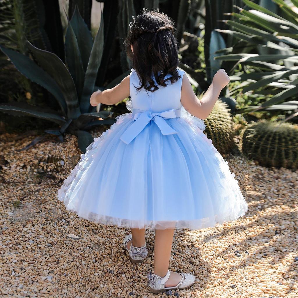 Blumenmädchen Baby Hochzeitskleid Feenblüten Kinderkleidung Mädchen Partykleid Kinderkleidung Ausgefallenes Teenager-Mädchenkleid 0 1 2 3 Jahre