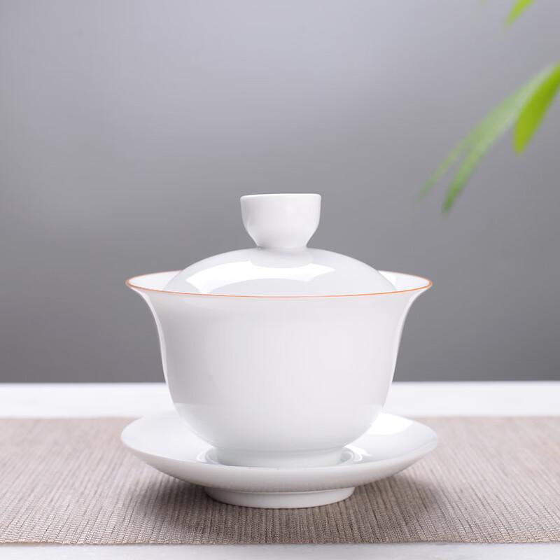 AQ Large Pure White Ceramic Gaiwan