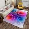 Vivid Neon Flower Pattern Carpet Suitable As a Non-slip Mat for the Living Room or Bedroom Sofa