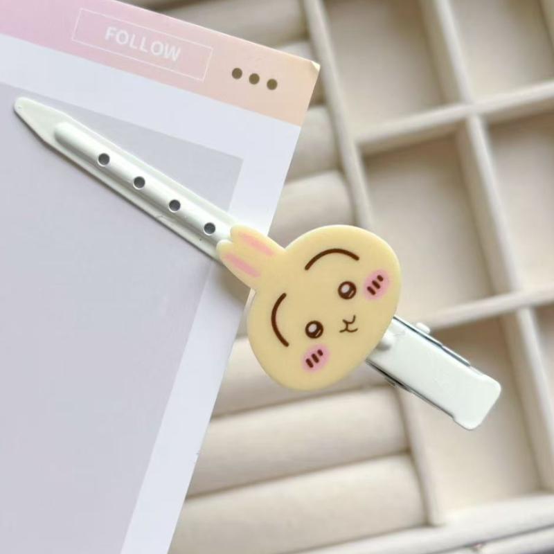 2Pcs Kawaii Ins Cartoon Usaki Hachiware Hair Clip Decor Sweet Chiikawa Anime Barrettes Cute Hair Accessory Gifts