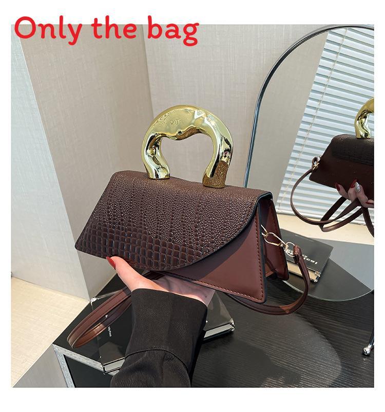 Crocodile Skin Style Girls Handbag Summer Pu Square Shoulder Bag With Phone Pocket For Casual Use