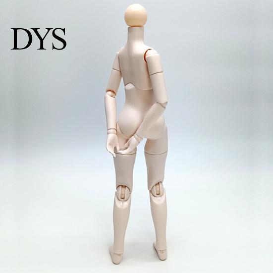Posable Figure Body 1/6 Scale Doll with 3 Neck Adapters, 9.8-Inch Blank Action Articulated Flexible Joint, Miniature Female for Custom