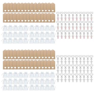 30 Stück Engels Schlüsselanhänger Hochzeitsgastgeschenke Organza Beutel Herz Anhänger Party Dekoration