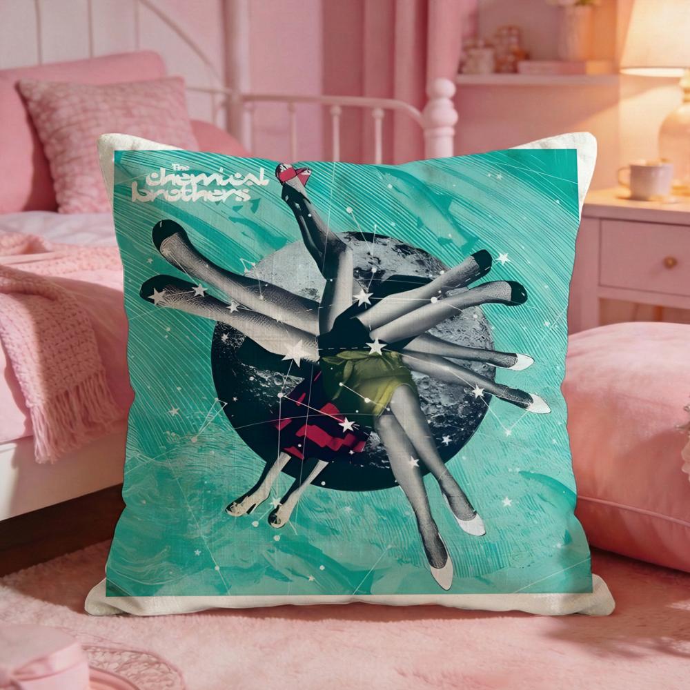 The CChemical Brothers Cushion Cover Premium Comfort Reversible Pillow Cove Two In One Design For Any Room Car Interior