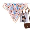 Colorful Tulip Print Silk Scarf: Versatile Pastoral Style Neck Scarf & Hairband for Spring/Summer