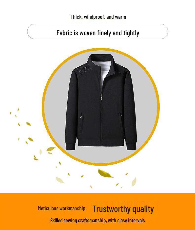 Men's Loose Fit Sportswear Set for Middle-Aged and Elderly - Long Sleeve, Casual, Ideal for Spring/Autumn/Winter