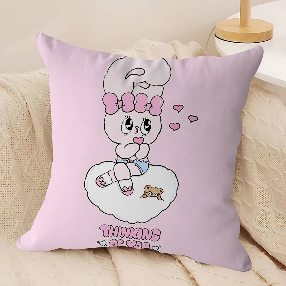 Niedlicher E-Esther B-Bunny Kissenbezug Sofakissenbezug Heimzimmerdekoration Kindergeschenk