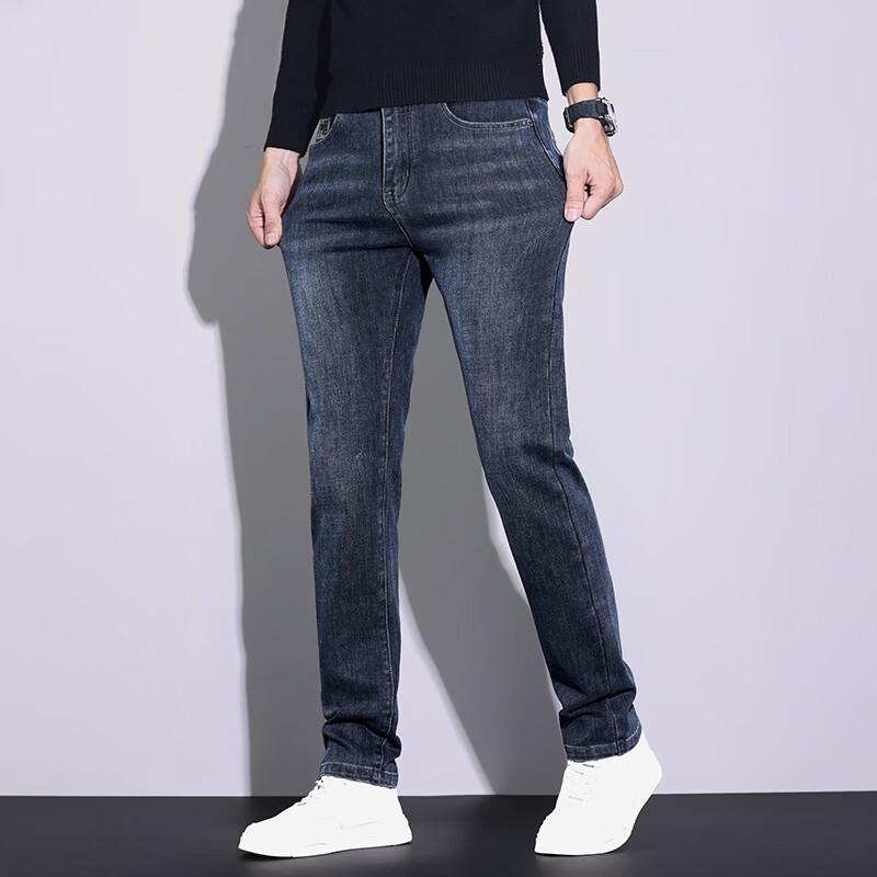 Firstview Men s Loose Straight Wide-Leg Jeans 38