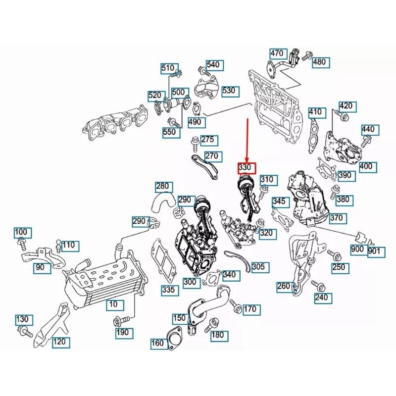 Vakuumbox Abgaskühler für W166 W176 W204 W205 W212 X204 6511410369 A6511410369 Bypassventile Kraftstoffgaskühler