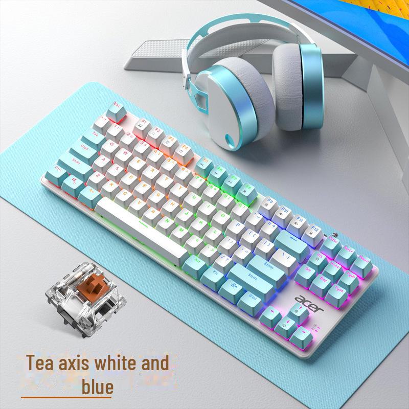 Acer True Mechanical Wired Gaming Keyboard with Red/Blue Axis for Desktop and Laptop