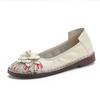 New first-layer cowhide casual flat-soled women's shoes flower leather women's single shoes