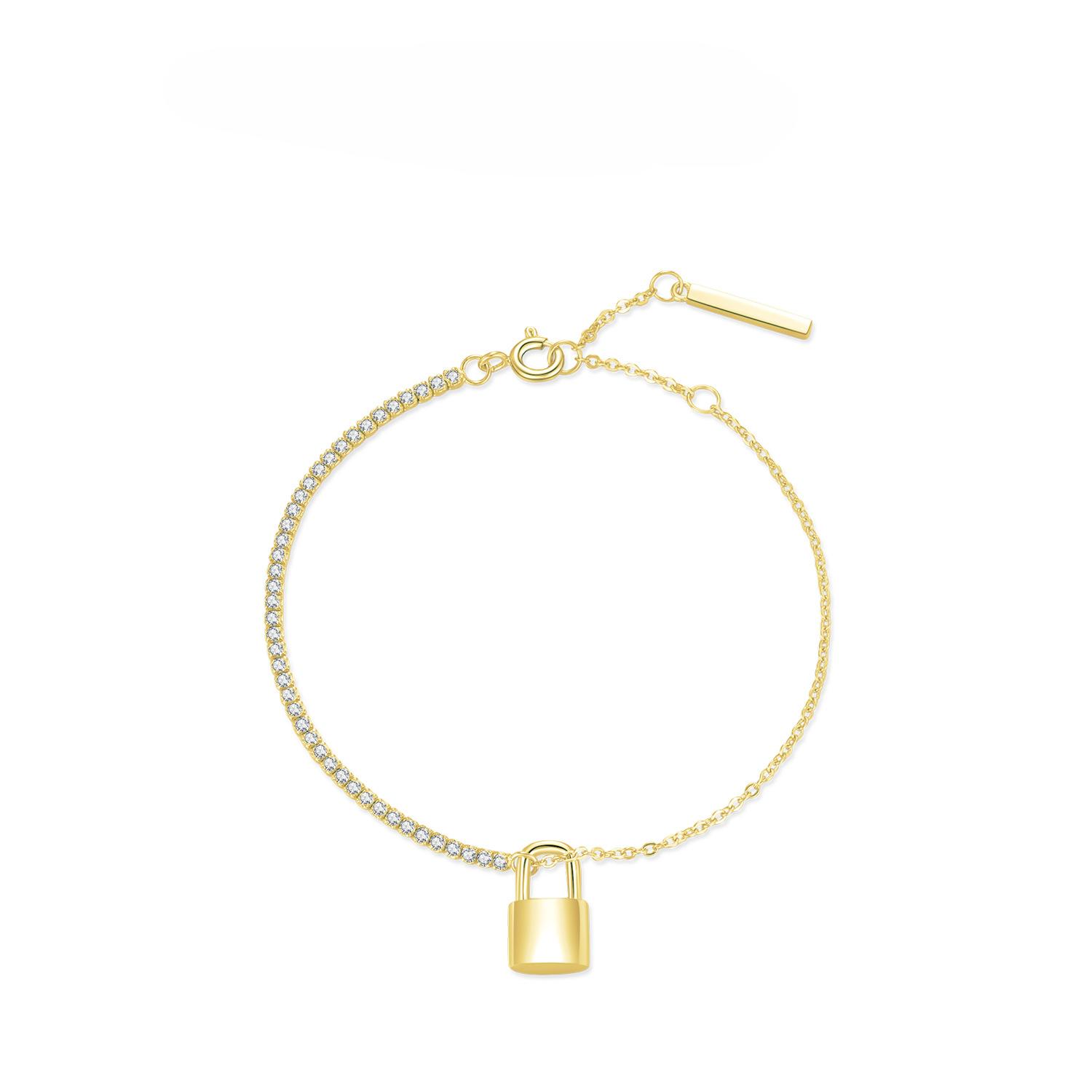 

Легкая роскошная бриллиантовая цепочка из стерлингового серебра S925 с усовершенствованным дизайном и прямоугольным хвостовым браслетом с металлической пряжкой Adjustable size