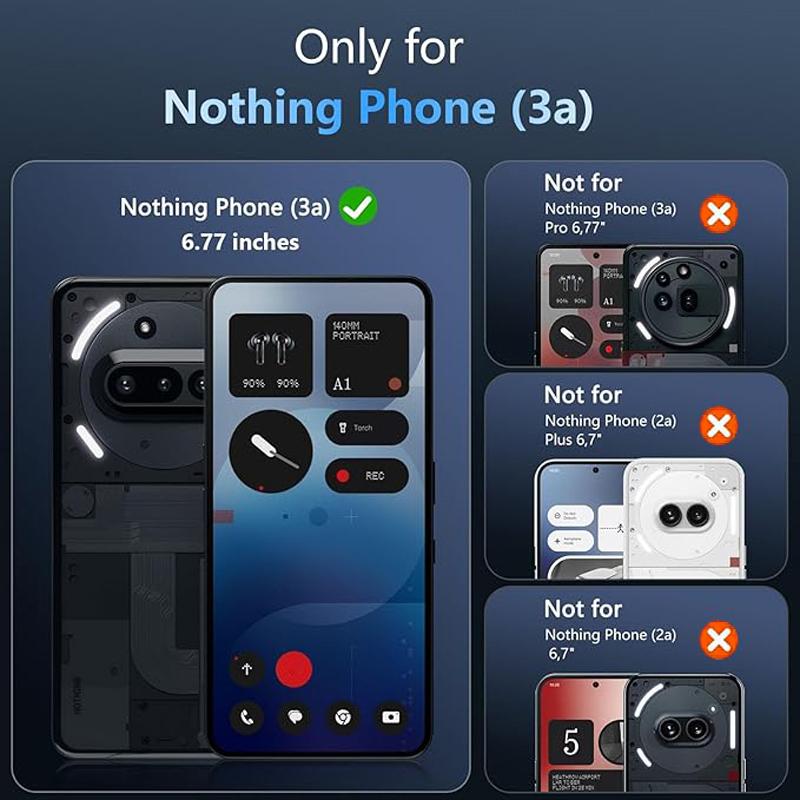 

For Nothing Phone (3a) Case Transparent TPU Shockproof Phone Cover Type A