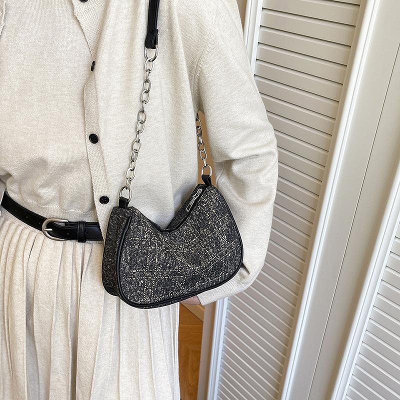 Niche denim dumpling bag women's 2025 new high-end fashion foreign style versatile single shoulder messenger bag