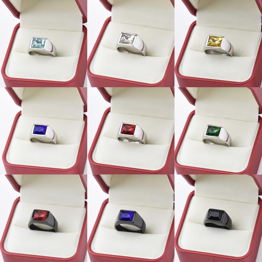 R3363 1 Stück Herren/Damen Zirkon Stil Hochzeit Titanstahlring, Herren 316L Edelstahl leicht und kompakt Ringe