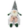 30cm Collectible Gnomes Figurine with Realistic Resin Face Sequins Cloth Fabric Plush Dwarf Doll for Christmas Decors