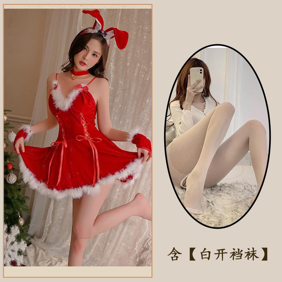 Sexy Lingerie Sexy Christmas Suit Bunny Uniform Seduction Cosplay Fairy Hairy Strap Waist
