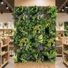 Lifelike Artificial Plant Wall Panel Plastic No Watering Simulation Lawn Panels 25x25cm UV Protection Fake Green Grass Mat