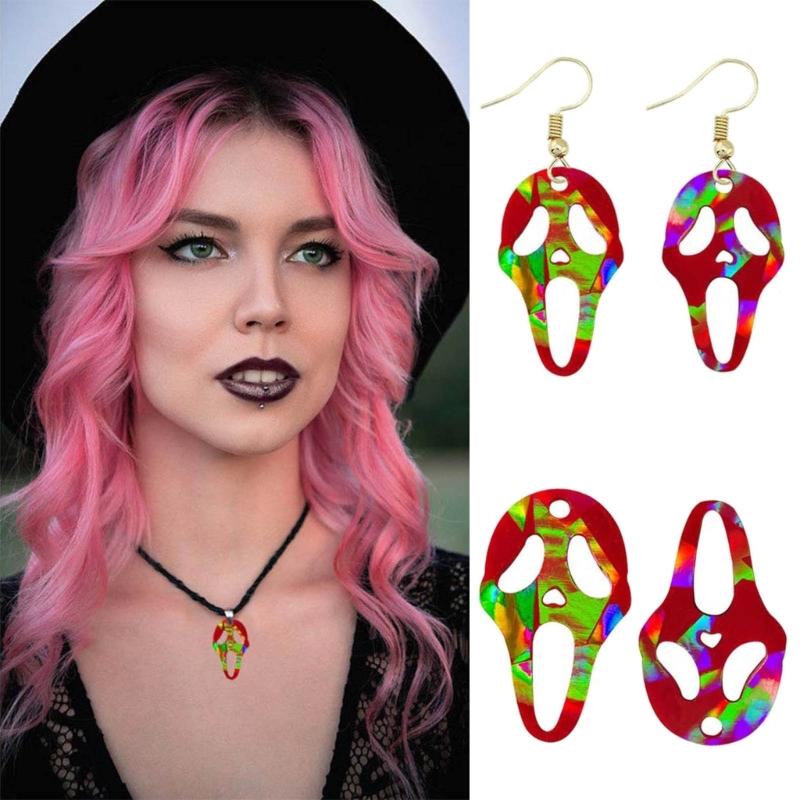 Silicone Mold for Earring Pendant Holographic Grimace Earring Resin Mold Funny Face Shape Earring Charm Epoxy Molds