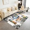 Bluey's Soccer Adventure Customized Name Floor Mat Perfect for Foyer Entryway Dining Room Hallway Anti-slip Rug Decorate Offices
