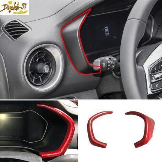 For Kia Forte K3 - 2xGloss Red Dashboard trument Frame Cover Trim